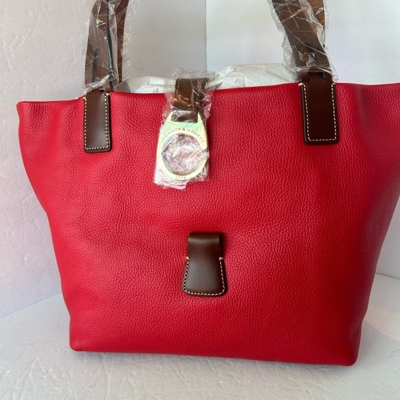 Dooney & Bourke NWT Red Pebble Leather Large Tote - Picture 13 of 13